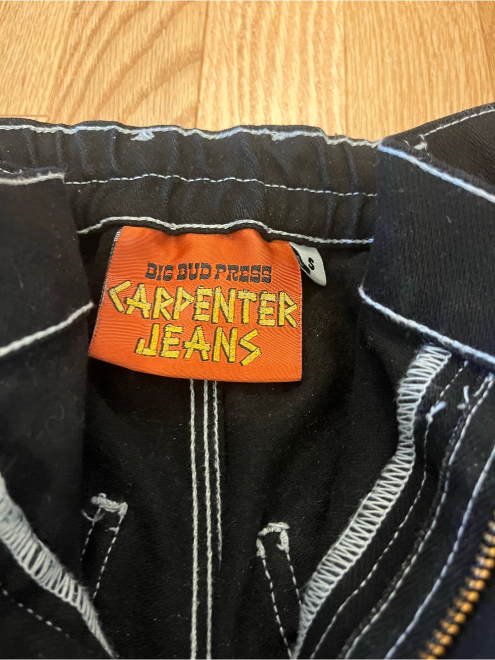 Big Bud Press Carpenter Jeans, black with contrast stitching - Picture 3 of 3